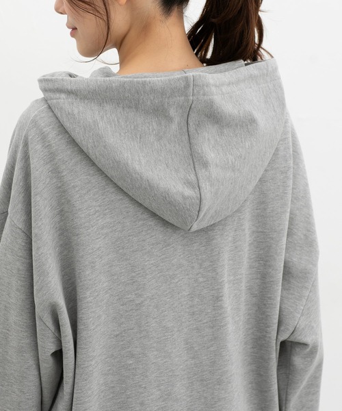 Honeys(ハニーズ)の「こだわり綿ジップパーカー(パーカー・レディース・杢グレー/スミクロ/オートミール・F)」の18枚目の写真