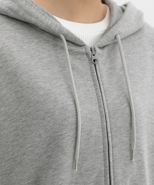 Honeys(ハニーズ)の「こだわり綿ジップパーカー(パーカー・レディース・杢グレー/スミクロ/オートミール・F)」の22枚目の写真