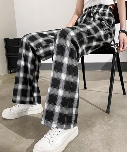 i-dare(アイディア)の「【i-dare】チェック柄 イージーパンツ(その他パンツ・レディース・ブラック/ホワイト・X-LARGE/LARGE/MEDIUM)」の8枚目の写真