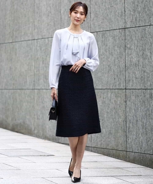 MK MICHEL KLEIN(エムケーミッシェルクラン)の「マルチwayボウタイブラウス/洗える(シャツ/ブラウス・レディース・アイボリー/ライトブルー・38/40)」の22枚目の写真