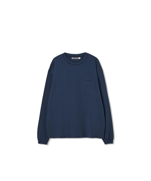 WORTHWHILE MOVEMENT(ワースワイルムーブメント)の「スティッチポケットロングスリーブTシャツ(ダークブルー)(Tシャツ/カットソー・レディース・その他・LARGE/X-LARGE)」の1枚目の写真
