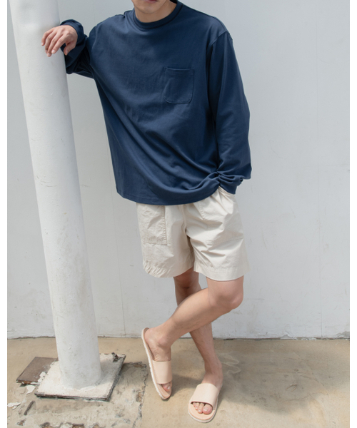 WORTHWHILE MOVEMENT(ワースワイルムーブメント)の「スティッチポケットロングスリーブTシャツ(ダークブルー)(Tシャツ/カットソー・レディース・その他・LARGE/X-LARGE)」の5枚目の写真