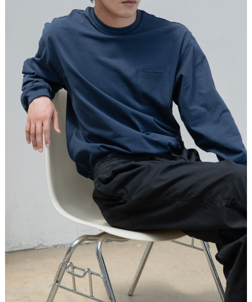 WORTHWHILE MOVEMENT(ワースワイルムーブメント)の「スティッチポケットロングスリーブTシャツ(ダークブルー)(Tシャツ/カットソー・レディース・その他・LARGE/X-LARGE)」の8枚目の写真