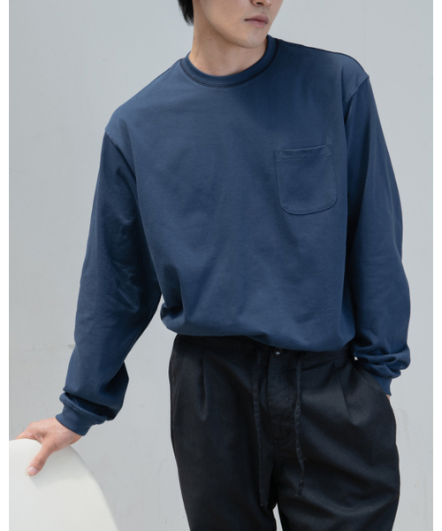 WORTHWHILE MOVEMENT(ワースワイルムーブメント)の「スティッチポケットロングスリーブTシャツ(ダークブルー)(Tシャツ/カットソー・レディース・その他・LARGE/X-LARGE)」の9枚目の写真