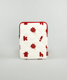 KIMHACHAN（キムハチャン）の「Padded Lucky Home iPad Pouch - White（PC・タブレットケース）」
