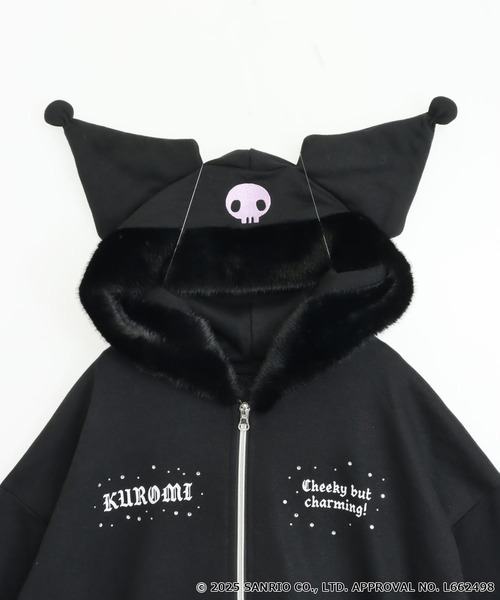 ANAP GｉRL（アナップガール）の「ANAP GiRL ×【 クロミ 】ファー耳付きフーディー ビッグ スウェット パーカー（パーカー・キッズ・ブラック・M/S/XS）」の16枚目の写真