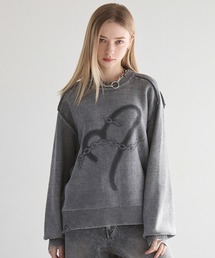 Spielio | 【Spielio】Heart chain spray knit / ハートチェーンスプレーニット(ニット/セーター)