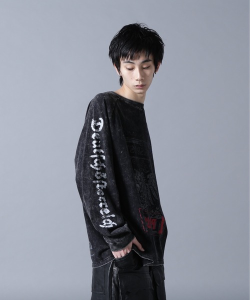 DANKE SCHON(ダンケシェーン)の「DankeSchon/ダンケシェーン/CHEMICAL RAGLAN LST STEMPEL(Tシャツ/カットソー・メンズ・ブラック・M/L)」の3枚目の写真