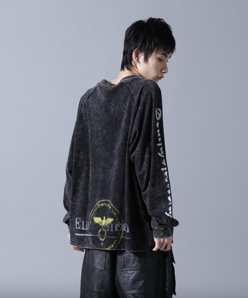 DANKE SCHON(ダンケシェーン)の「DankeSchon/ダンケシェーン/CHEMICAL RAGLAN LST STEMPEL(Tシャツ/カットソー・メンズ・ブラック・M/L)」の4枚目の写真