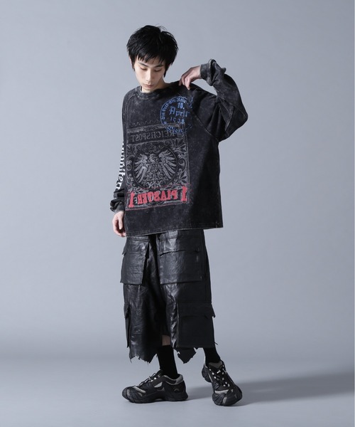 DANKE SCHON(ダンケシェーン)の「DankeSchon/ダンケシェーン/CHEMICAL RAGLAN LST STEMPEL(Tシャツ/カットソー・メンズ・ブラック・M/L)」の7枚目の写真
