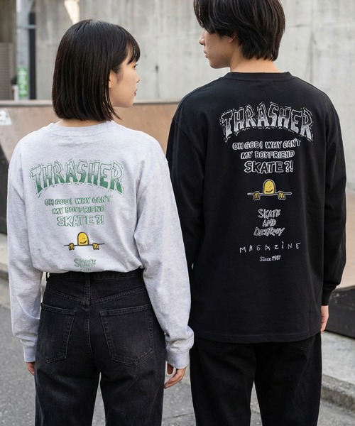 THRASHER(スラッシャー)の「【70】【THRASHER/スラッシャー】ワンポイント刺繍 アームロゴ バックプリント ロングスリーブTシャツ(Tシャツ/カットソー・メンズ・ホワイト/ホワイト系その他/ホワイト系その他2/ブラック/ブラック系その他/ブラック系その他2/アッシュグレー/グレー系その他/グレー系その他2・M/L/XL)」の9枚目の写真