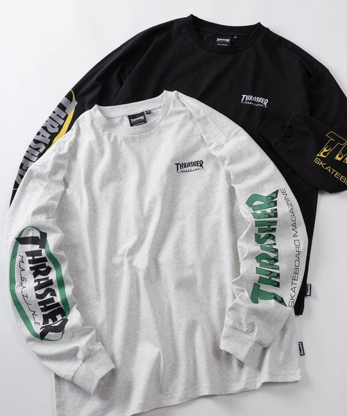 THRASHER(スラッシャー)の「【70】【THRASHER/スラッシャー】ワンポイント刺繍 アームロゴ バックプリント ロングスリーブTシャツ(Tシャツ/カットソー・メンズ・ホワイト/ホワイト系その他/ホワイト系その他2/ブラック/ブラック系その他/ブラック系その他2/アッシュグレー/グレー系その他/グレー系その他2・M/L/XL)」の7枚目の写真