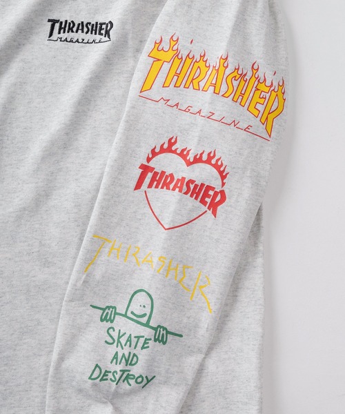 THRASHER(スラッシャー)の「【70】【THRASHER/スラッシャー】ワンポイント刺繍 アームロゴ バックプリント ロングスリーブTシャツ(Tシャツ/カットソー・メンズ・ホワイト/ホワイト系その他/ホワイト系その他2/ブラック/ブラック系その他/ブラック系その他2/アッシュグレー/グレー系その他/グレー系その他2・M/L/XL)」の18枚目の写真