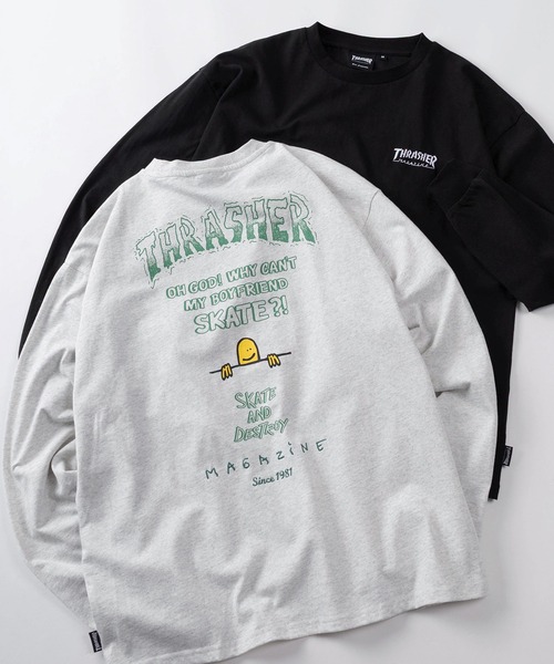 THRASHER(スラッシャー)の「【70】【THRASHER/スラッシャー】ワンポイント刺繍 アームロゴ バックプリント ロングスリーブTシャツ(Tシャツ/カットソー・メンズ・ホワイト/ホワイト系その他/ホワイト系その他2/ブラック/ブラック系その他/ブラック系その他2/アッシュグレー/グレー系その他/グレー系その他2・M/L/XL)」の19枚目の写真