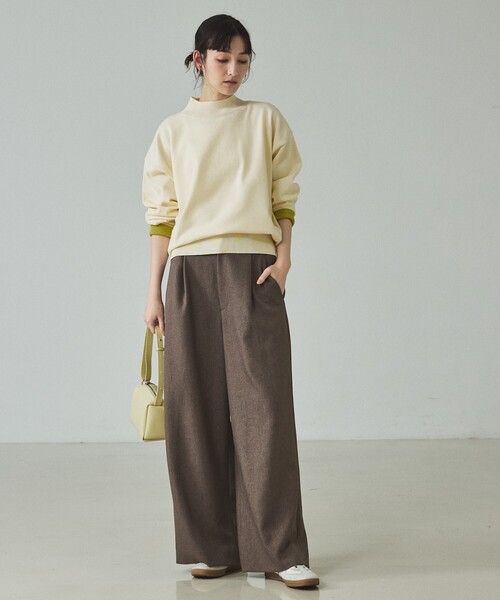 qualite(カリテ)の「バイカラーハイネックプルオーバー/冬服/オフィスカジュアル(ニット/セーター・レディース・アイボリー/ベージュ/ラベンダー・フリー)」の21枚目の写真