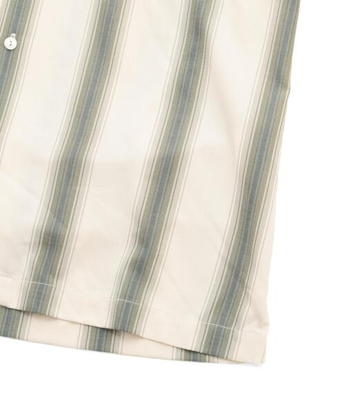 Schott(ショット)の「Schott/ショット/STRIPE SS SHIRT/ストライプ 半袖 シャツ(シャツ/ブラウス・メンズ・ベージュ/ブラック・2XL/XL/L/M)」の13枚目の写真