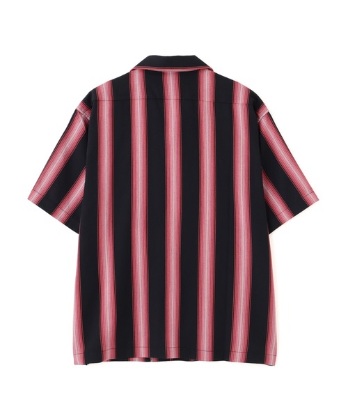 schott（ショット）の「Schott/ショット/STRIPE SS SHIRT/ストライプ 半袖 シャツ（シャツ/ブラウス・メンズ・ベージュ/ブラック・2XL/XL/L/M）」の5枚目の写真