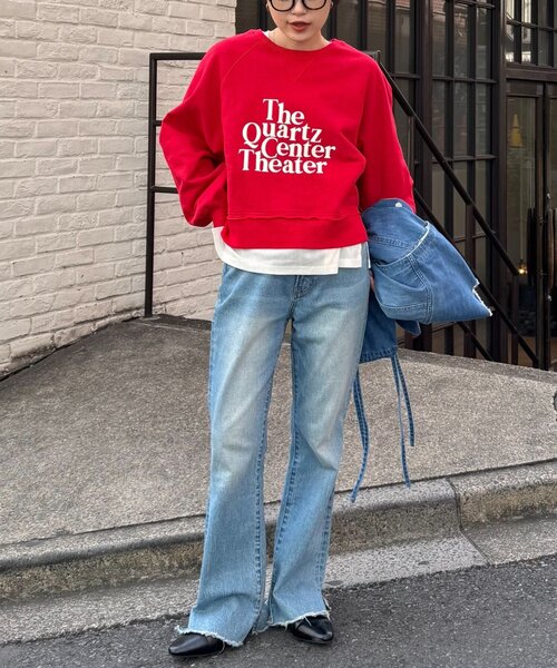 CIAOPANIC TYPY(チャオパニックティピー)の「【ツブシャリ!】ドライタッチネップロゴスウェット(スウェット・レディース・レッド/チャコールグレー/グレー/イエロー・ONE SIZE)」の20枚目の写真