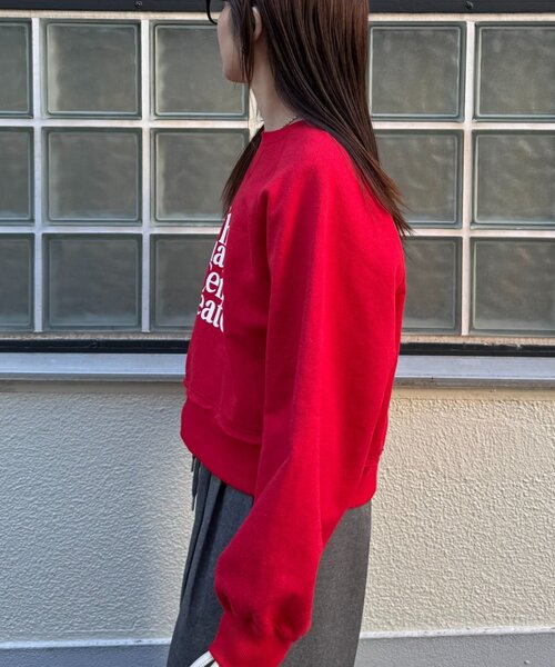 CIAOPANIC TYPY(チャオパニックティピー)の「【ツブシャリ!】ドライタッチネップロゴスウェット(スウェット・レディース・レッド/チャコールグレー/グレー/イエロー・ONE SIZE)」の16枚目の写真