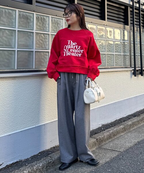 CIAOPANIC TYPY(チャオパニックティピー)の「【ツブシャリ!】ドライタッチネップロゴスウェット(スウェット・レディース・レッド/チャコールグレー/グレー/イエロー・ONE SIZE)」の15枚目の写真