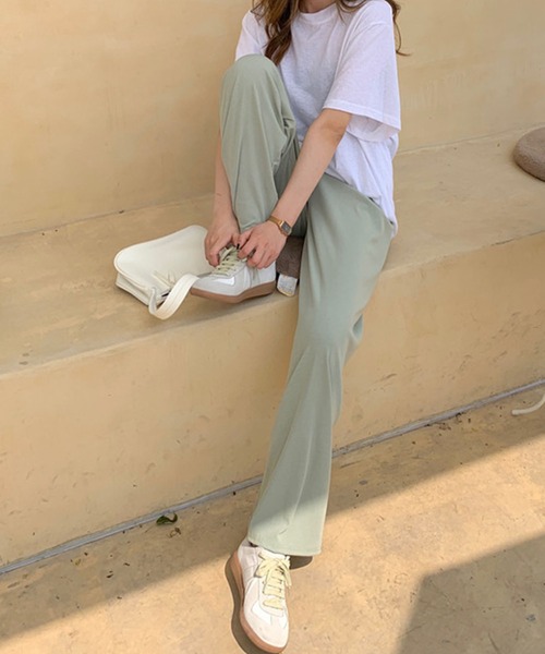 meJane（ミージェーン）の「イージーストレート カラーパンツ（その他パンツ・レディース・セージグリーン/アッシュグレー/スモークピンク/シアン/ブラック・L/M）」の17枚目の写真