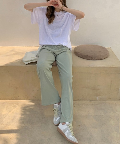 meJane（ミージェーン）の「イージーストレート カラーパンツ（その他パンツ・レディース・セージグリーン/アッシュグレー/スモークピンク/シアン/ブラック・L/M）」の19枚目の写真