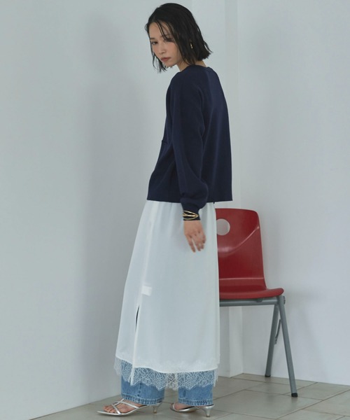 Doux archives（ドゥアルシーヴ）の「ニットジャケット（カーディガン/ボレロ・レディース・チャコールグレー/グレイッシュベージュ/ネイビー・FREE）」の17枚目の写真