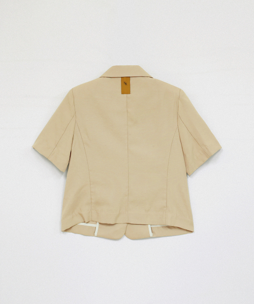 320SHOWROOM（320ショールーム）の「Utility Collar Short Sleeve Pocket Jacket Butter beige（その他アウター・レディース・その他・SMALL/MEDIUM）」の6枚目の写真