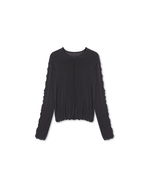 320SHOWROOM(320ショールーム)の「Stitch see-through long sleeve Charcoal(Tシャツ/カットソー・レディース・その他・FREE)」の4枚目の写真