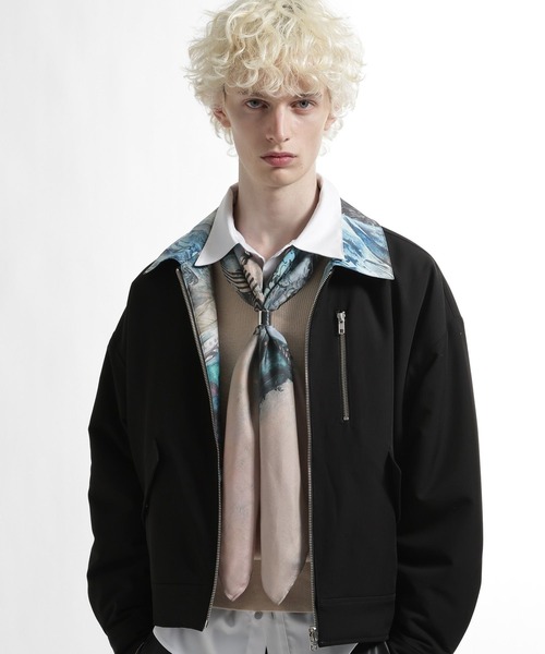 HARE(ハレ)の「シルクスカーフ by MAO KAWASAKI(HARE)(バンダナ/スカーフ・メンズ・グレー系その他/ホワイト系その他/ブルー系その他・FREE)」の2枚目の写真