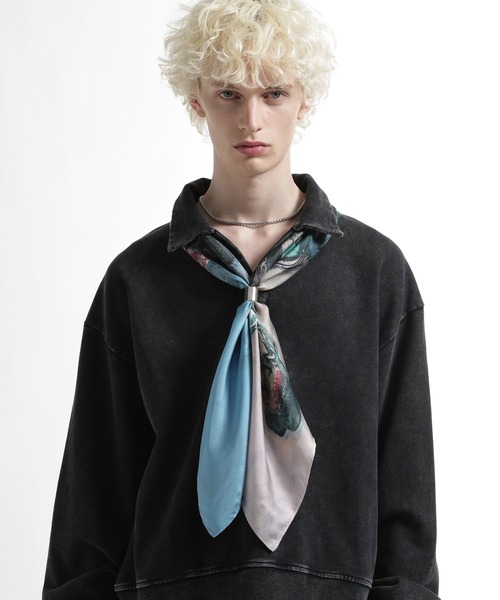 HARE(ハレ)の「シルクスカーフ by MAO KAWASAKI(HARE)(バンダナ/スカーフ・メンズ・グレー系その他/ホワイト系その他/ブルー系その他・FREE)」の3枚目の写真