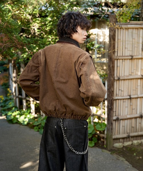 kutir(クティール)の「3WAY VINTAGELIKE DRAWCODE DUCK BLOUSON/3wayヴィンテージライクドローコードダックブルゾン(ブルゾン・メンズ・ブラック/ブラウン/ボルドー・MEDIUM/LARGE)」の5枚目の写真