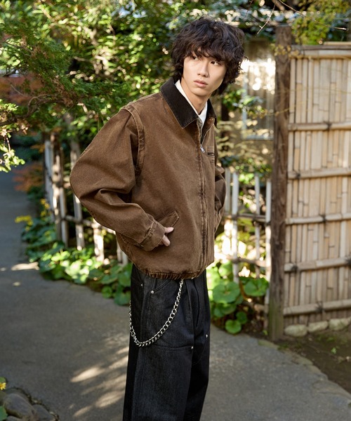 kutir(クティール)の「3WAY VINTAGELIKE DRAWCODE DUCK BLOUSON/3wayヴィンテージライクドローコードダックブルゾン(ブルゾン・メンズ・ブラック/ブラウン/ボルドー・MEDIUM/LARGE)」の6枚目の写真