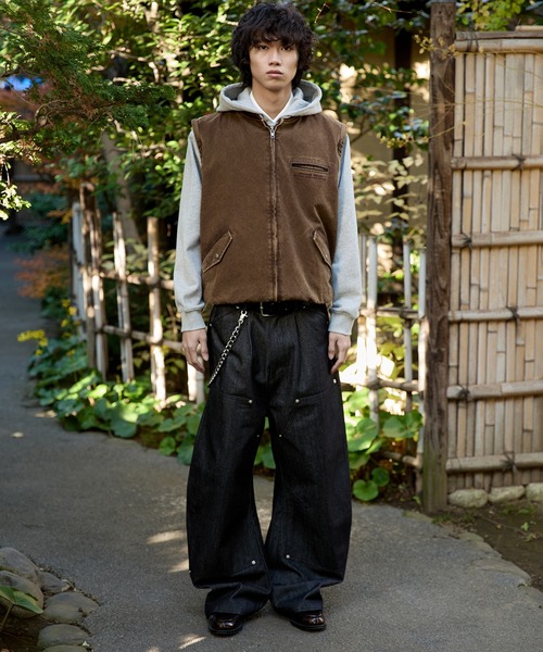 kutir(クティール)の「3WAY VINTAGELIKE DRAWCODE DUCK BLOUSON/3wayヴィンテージライクドローコードダックブルゾン(ブルゾン・メンズ・ブラック/ブラウン/ボルドー・MEDIUM/LARGE)」の16枚目の写真