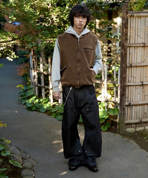 kutir(クティール)の「3WAY VINTAGELIKE DRAWCODE DUCK BLOUSON/3wayヴィンテージライクドローコードダックブルゾン(ブルゾン・メンズ・ブラック/ブラウン/ボルドー・MEDIUM/LARGE)」の18枚目の写真