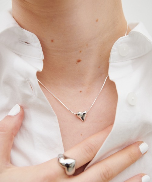 COLLAGE GALLARDAGALANTE（コラージュガリャルダガランテ）の「Sivelle./Silver925シャイニーハートネックレス（ネックレス・レディース・シルバー・FREE）」の10枚目の写真