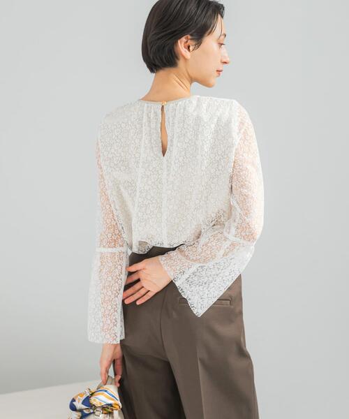 URBAN RESEARCH ROSSO WOMEN（アーバンリサーチ　ロッソ）の「フレアスリーブレースブラウス（シャツ/ブラウス・レディース・ホワイト/ブラック/ブルー系その他・FREE）」の8枚目の写真