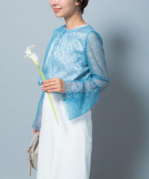 URBAN RESEARCH ROSSO WOMEN（アーバンリサーチ　ロッソ）の「フレアスリーブレースブラウス（シャツ/ブラウス・レディース・ホワイト/ブラック/ブルー系その他・FREE）」の13枚目の写真