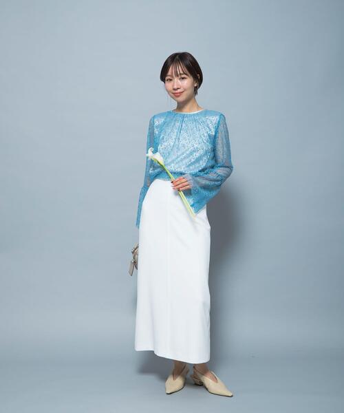 URBAN RESEARCH ROSSO WOMEN（アーバンリサーチ　ロッソ）の「フレアスリーブレースブラウス（シャツ/ブラウス・レディース・ホワイト/ブラック/ブルー系その他・FREE）」の14枚目の写真