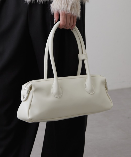 Lui's（ルイス）の「ロングハンドルワイドバッグ（トートバッグ・レディース・オフホワイト/ブラック・FREE）」の3枚目の写真