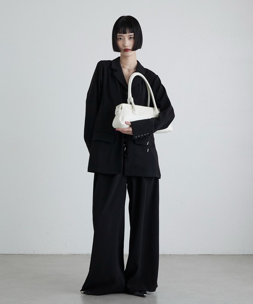 Lui's(ルイス)の「ロングハンドルワイドバッグ(トートバッグ・レディース・オフホワイト/ブラック・FREE)」の12枚目の写真