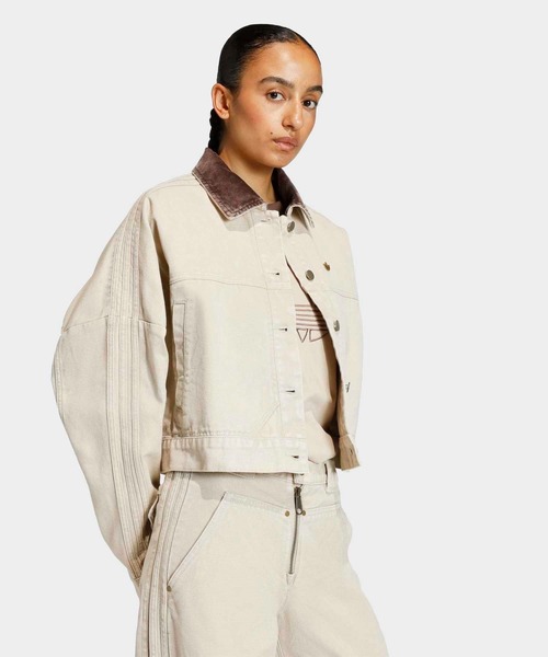 adidas（アディダス）の「キャンバス トラックトップ ジャケット / アディダスオリジナルス adidas Originals（その他アウター・レディース・ブラウン/ベージュ・XX-LARGE/LARGE/MEDIUM/SMALL/X-LARGE/X-SMALL）」の15枚目の写真