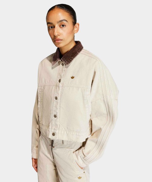 adidas（アディダス）の「キャンバス トラックトップ ジャケット / アディダスオリジナルス adidas Originals（その他アウター・レディース・ブラウン/ベージュ・XX-LARGE/LARGE/MEDIUM/SMALL/X-LARGE/X-SMALL）」の16枚目の写真