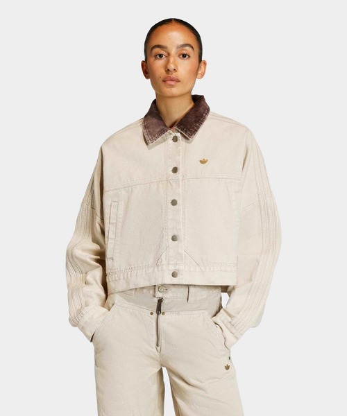 adidas（アディダス）の「キャンバス トラックトップ ジャケット / アディダスオリジナルス adidas Originals（その他アウター・レディース・ブラウン/ベージュ・XX-LARGE/LARGE/MEDIUM/SMALL/X-LARGE/X-SMALL）」の20枚目の写真