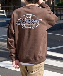 【Dickies】裏起毛バック刺繍プリントクルーネックトレーナー 5422-9702