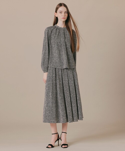 MACKINTOSH LONDON（マッキントッシュ ロンドン）の「ライスドットプリントスカート（スカート・レディース・ライトブルー/ブラック・38/36）」の7枚目の写真
