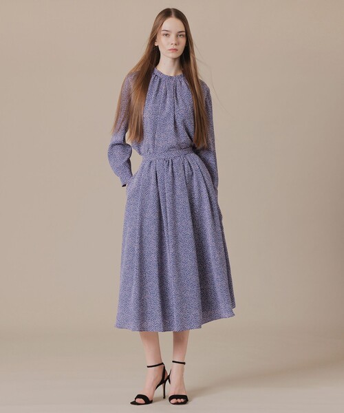 MACKINTOSH LONDON（マッキントッシュ ロンドン）の「ライスドットプリントスカート（スカート・レディース・ライトブルー/ブラック・38/36）」の8枚目の写真