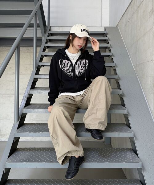 ARTISTWEAR（アーティストウェア）の「[ATW] ザムードイズピンク ワイドバンディングパンツ（スウェットパンツ・レディース・その他・L/M/S/XL）」の18枚目の写真