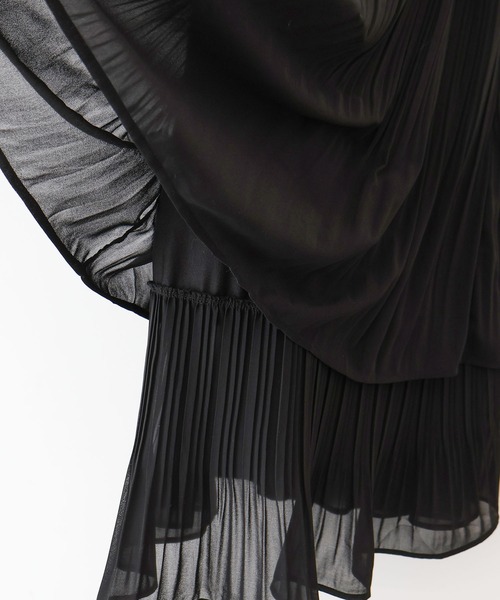 SpRay（スプレイ）の「シアープリーツティアードスカート（スカート・レディース・ブラック/アイボリー・FREE）」の19枚目の写真