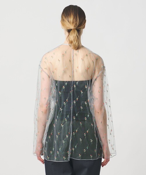 LOEFF（ロエフ）の「＜LOEFF＞フラワー チュール プルオーバー（シャツ/ブラウス・レディース・グレー・FREE）」の9枚目の写真